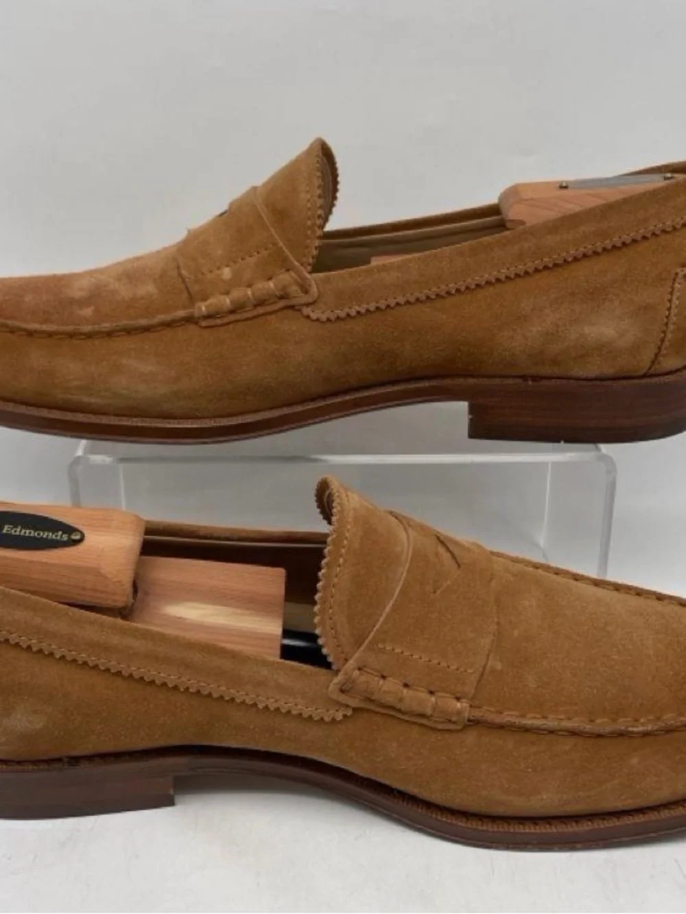 Tod's Suede Penny Loafers in Tan Brown